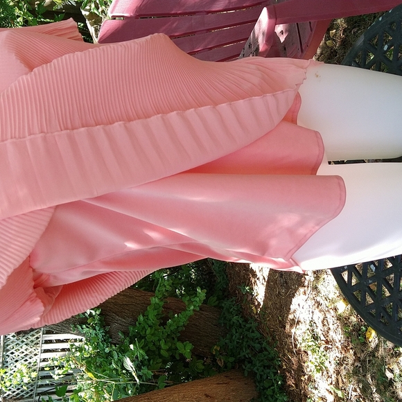 Size L Lavena peach chiffon scrunch blouse - Picture 10 of 14